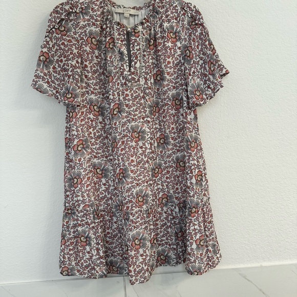 LOFT drop waist pink floral shift dress XSP Perfect condition - Picture 6 of 8
